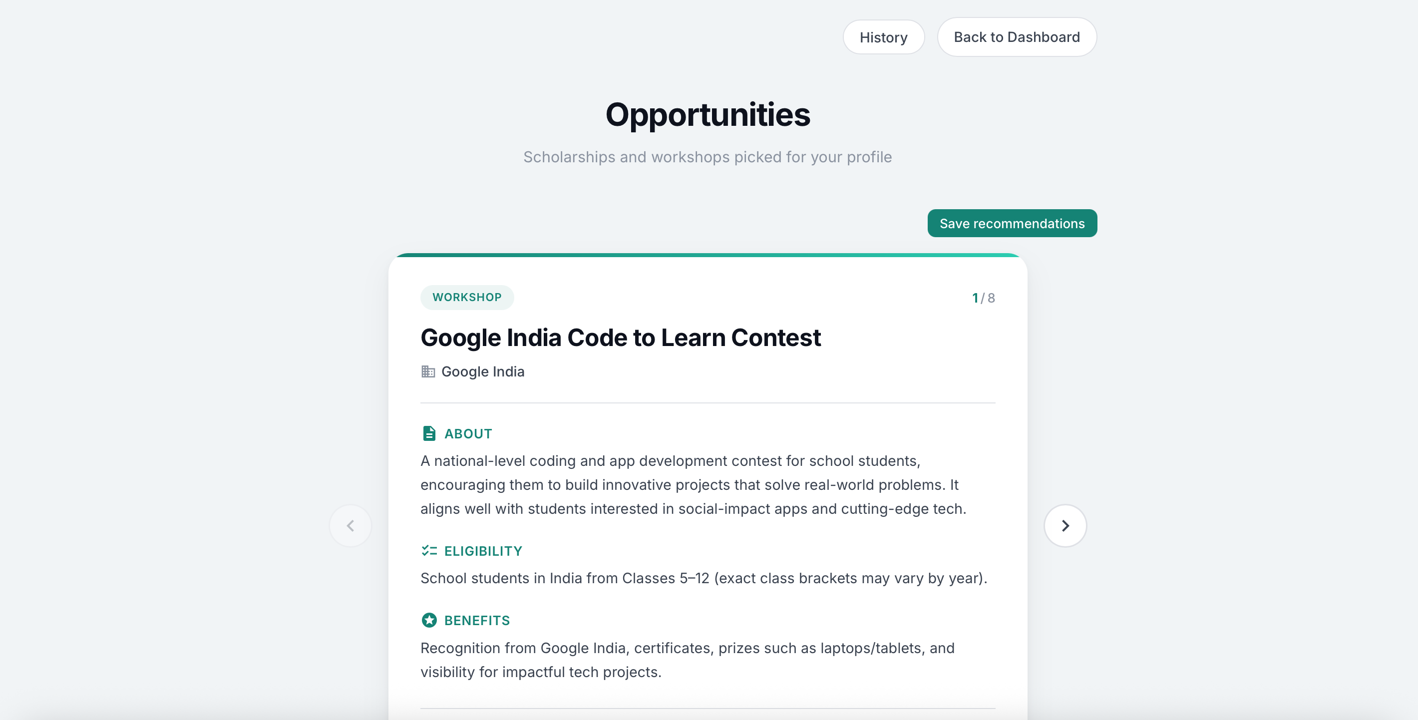 Scholarships and opportunities